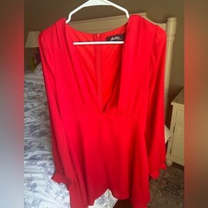 Lulu's Vibrant Red Dress